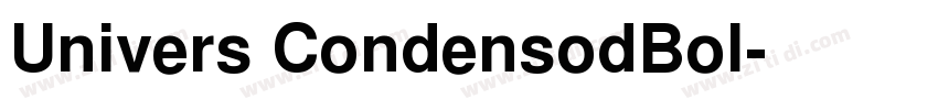 Univers CondensodBol字体转换